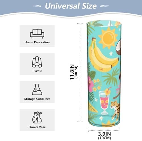 Summer Blue Animal Sea Plastic Hurricane Vase 118 x 39 Inch