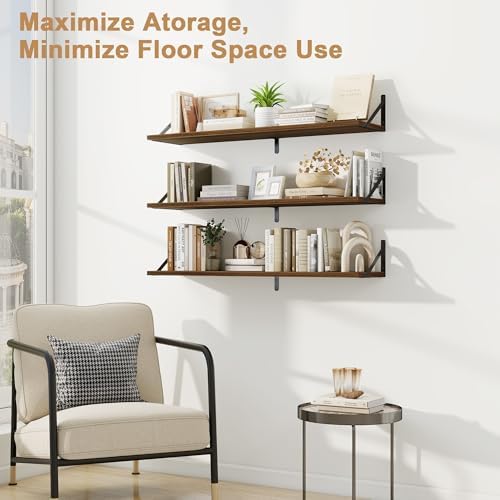 Fun Memories 40-Inch Floating Bookshelves Set of 3