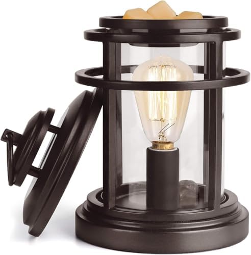 SALKING Electric Wax Warmer with 2 Edison Bulbs