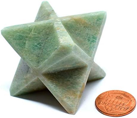 24 Inch Green Amazonite Star with Clear Quartz Cabochon