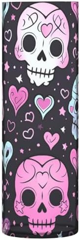 Cute Halloween Floral Skull Heart Pink Plastic Cylinder Vases for Centerpieces