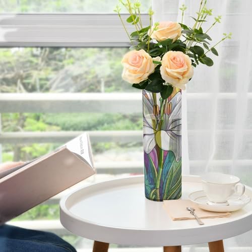 Easter Lily Happy Easter Plastic Flower Vase Decor