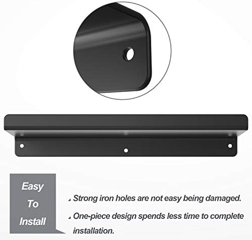 SRIWATANA Black Floating Shelves Set of 3 for Modern Home