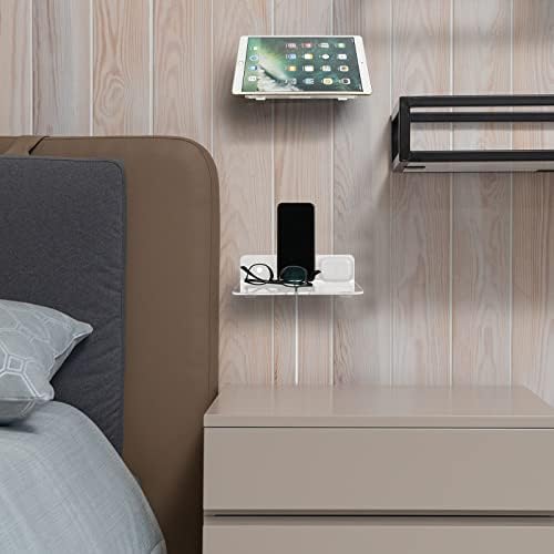 Cosmos Set of 2 Acrylic Floating Shelves for Home and Office
