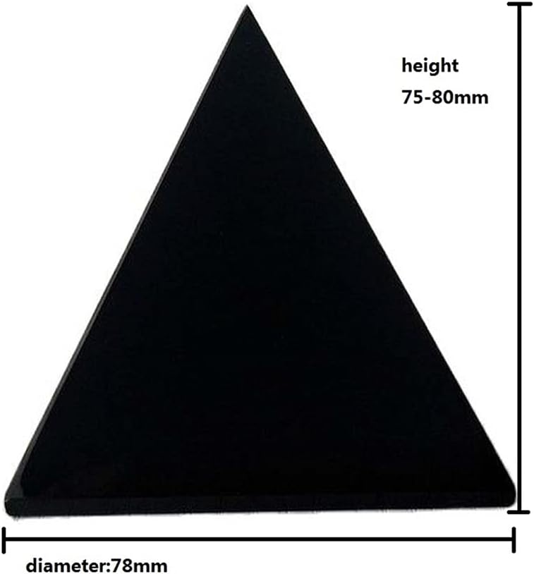 GOMOSU Natural Obsidian Quartz Pyramid Decorative Stone