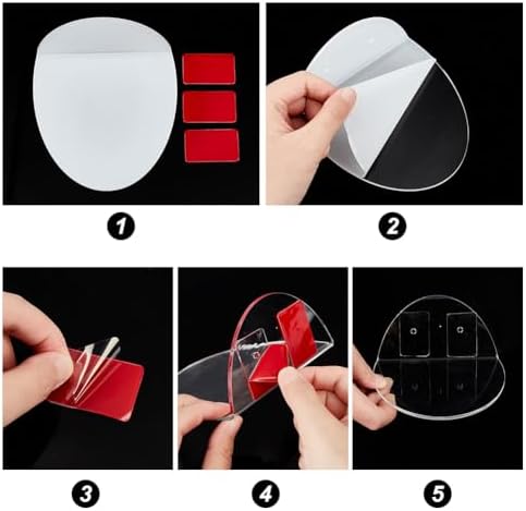 AHANDMAKER 4 Sets Acrylic Floating Shelves for Home Decor