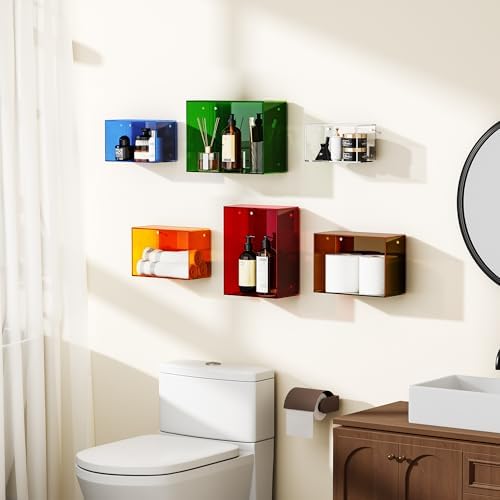 Dewrhiixe Acrylic Floating Shelves Set of 6