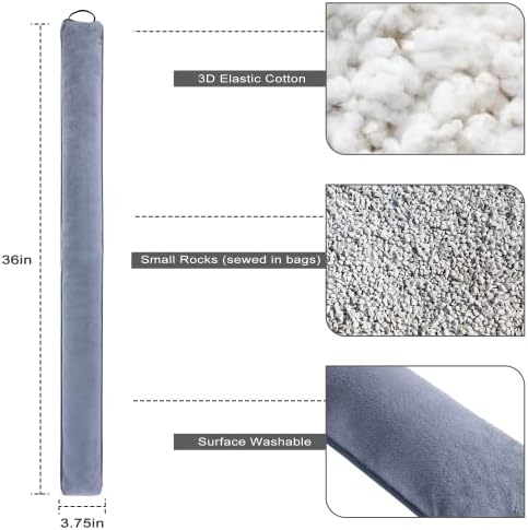 My OLi 36 Inch Under Door Draft Stopper - Light Gray