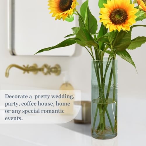 J JOYSAY Custom Grey Gradient Vase for Centerpieces