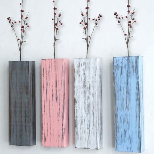 Wood Wall Planter for Home Dried Flowers Decor