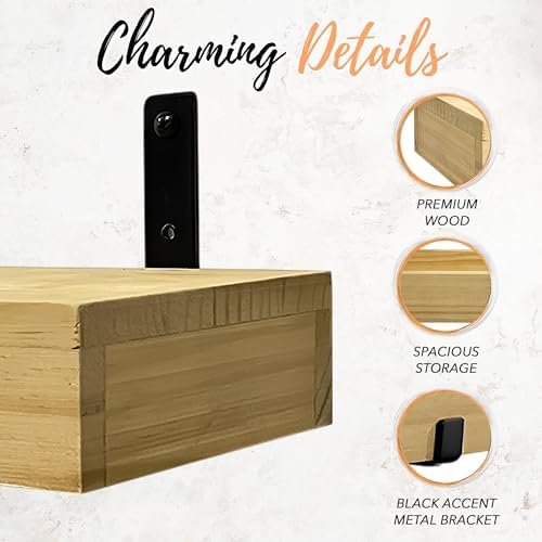 Autumn Alley 3-Tier Floating Wood Shelves for Wall