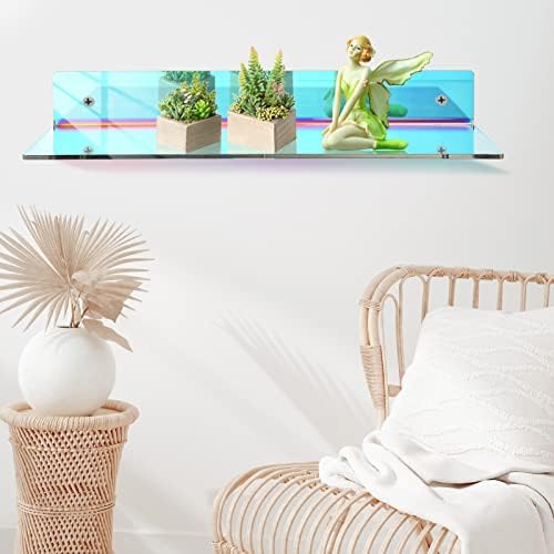 Iridescent Floating Acrylic Shelves 4 Pieces