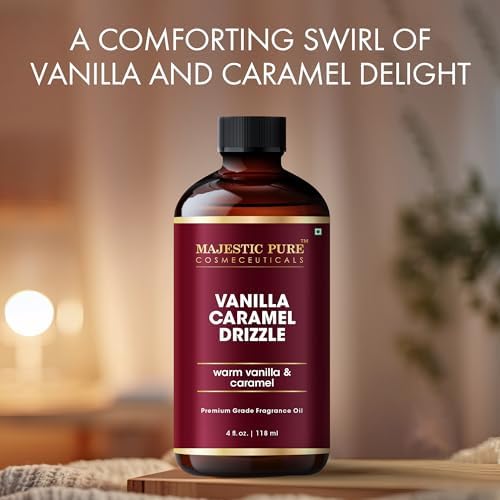 Majestic Pure Vanilla Caramel Drizzle Premium Oil 4 Fl Oz
