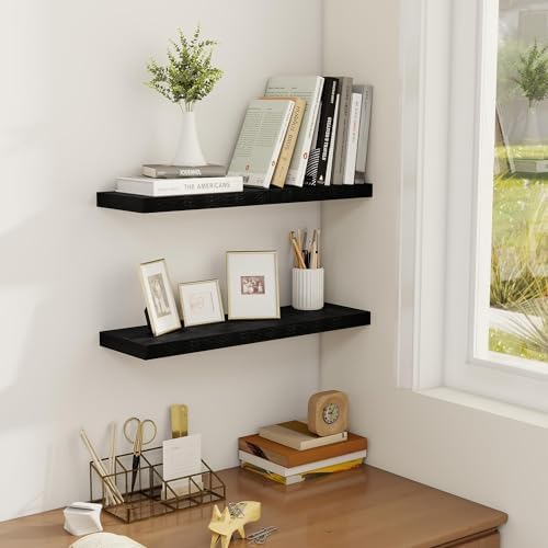 Fun Memories Floating Shelves Set of 2 Black
