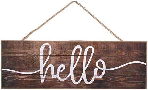 Rustic Wooden Slat Hello Sign - 15 x 5