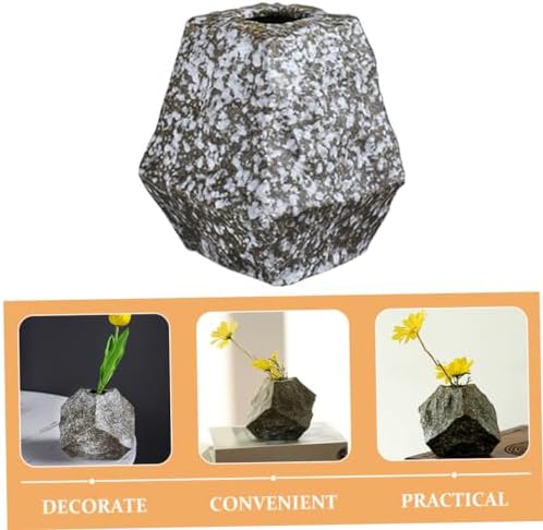 PRETYZOOM Modern Ceramic Vase with Abstract Rock Pattern
