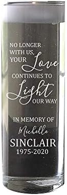 GiftsForYouNow Engraved Love Continues to Light Floating Candle Vase 1