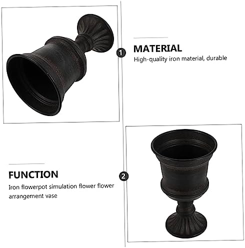 Cabilock 1 Pc Metal Flower Vase for Floral Arrangements