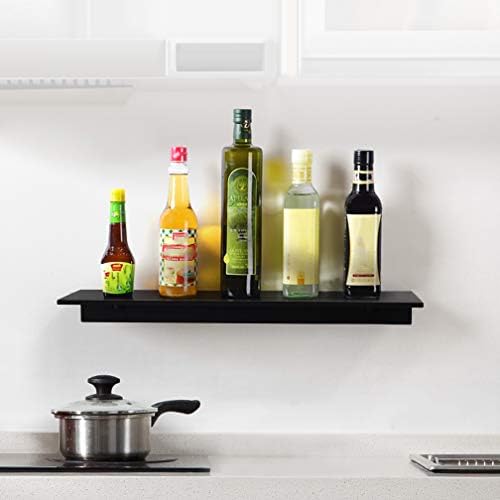TLBTEK 2 Pcs 16inch Black Floating Shelves