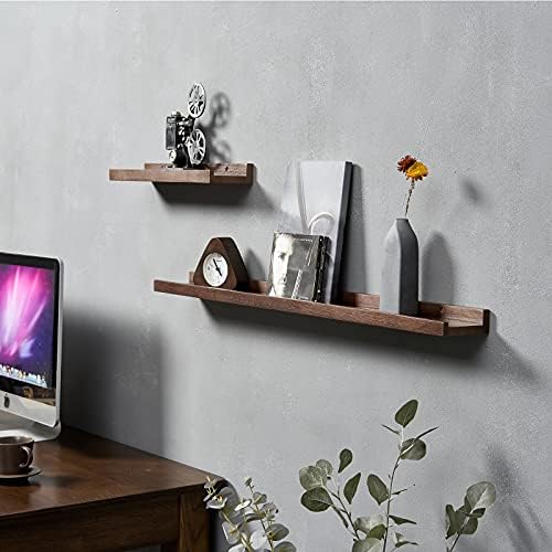 Recogwood 12 Inch Floating Shelves Set of 2 Rustic Wood Design