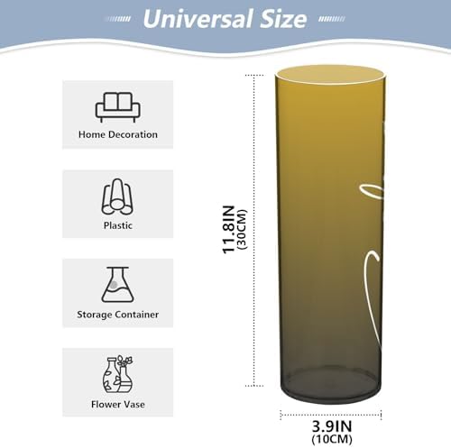 Custom Black Yellow Gradient Vase for Centerpieces