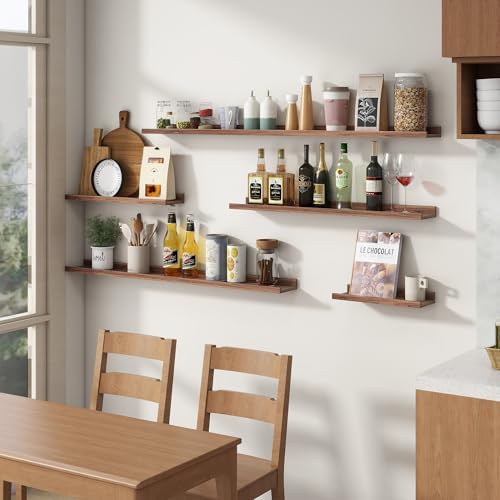 FLYJOE Floating Wall Shelves Set of 4 48 Inch Large Picture Ledge Bookshelf