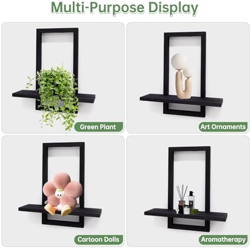Square Floating Shelves Set of 2 - Modern Chic Wall Decor