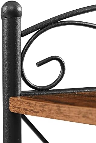 VECELO Corner Table with Storage Shelves