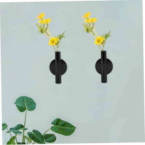 Zerodeko 2pcs Wall Mounted Metal Flower Vase Tubes