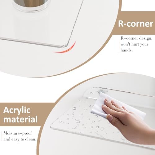 114x16 Inch Acrylic Corner Floating Shelf Set of 4