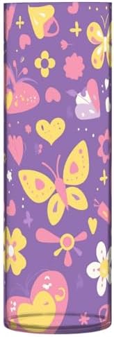 Butterfly Purple Golden Cartoon Plastic Vase 118 x 39 Inch