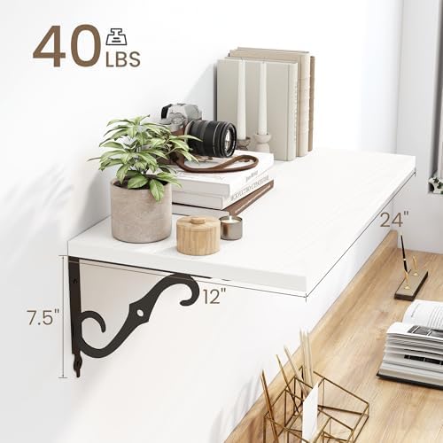 Fun Memories Floating Shelves Set of 2 24 Inch White