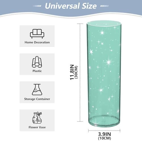 Sky and Stars Mint Green Hurricane Candle Holder 118 x 39 Inch