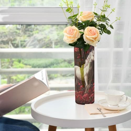 Robust Unicorns White Plastic Cylinder Vase 118x39 Inch