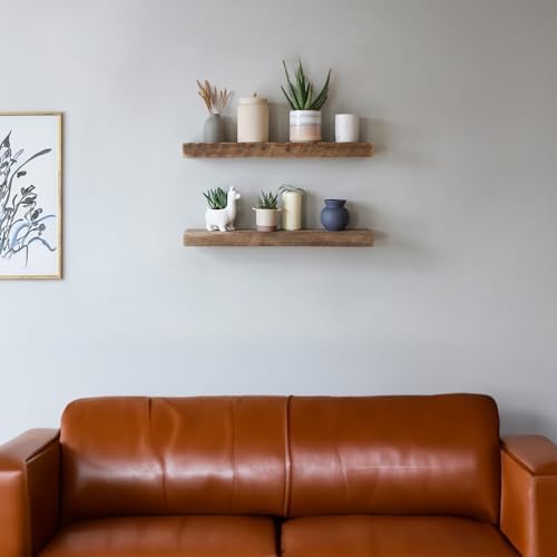 Urban Legacy Reclaimed Barnwood Floating Shelves Set of 2
