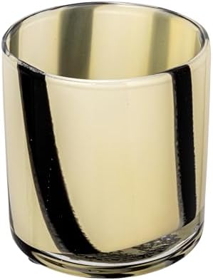 Bloomingville Round Glass Candle Holder with Stripes
