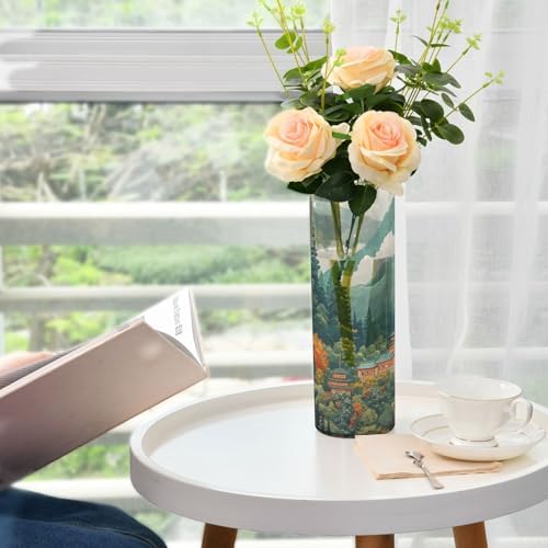 Mountain Beauty Landscape Plastic Vase for Centerpieces 118 x 39 Inch