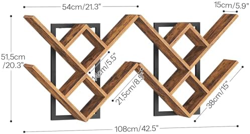 HOOBRO Floating Shelves Set of 2 Wall Mounted Bookshelves