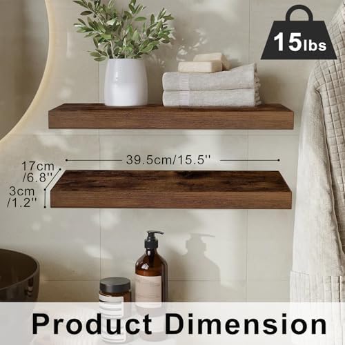 AT-VALY Floating Shelves Set of 3 156IN Wall Decor