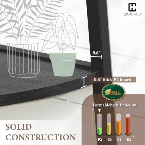 CAPHAUS 5-Tier Tall Corner Shelf Stand Black