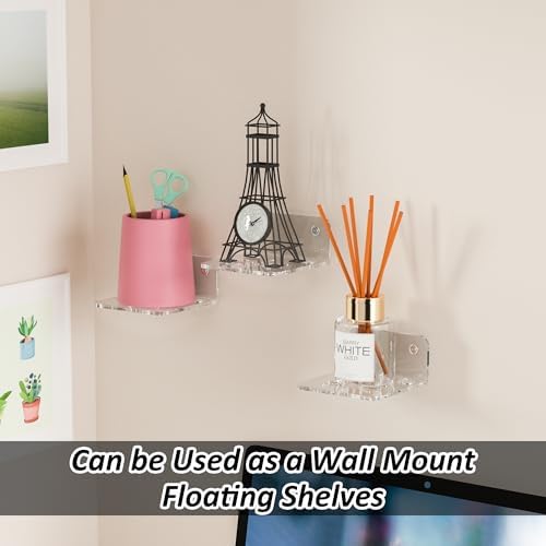 Clear Acrylic Wall Shelf 3 Pack for Security Cameras and Monitors