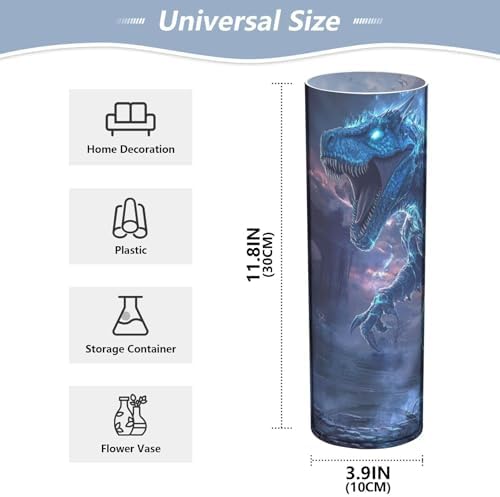 Blue Dinosaur Plastic Vase for Flowers 118 x 39 Inch