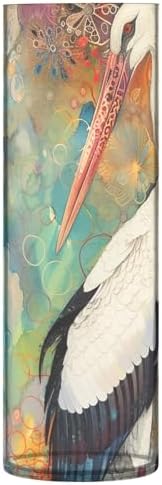Stork Abstract Watercolor Plastic Hurricane Candle Holder