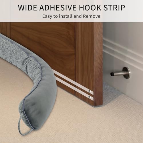 36 Inch Weighted Door Draft Stopper Grey Heavy Under Door Blocker