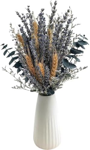 Lavender Bouquets with Ceramic Vases Wedding Decor