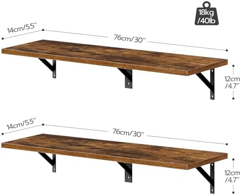HOOBRO Floating Shelves Set of 2 30 Inch Wall Shelf