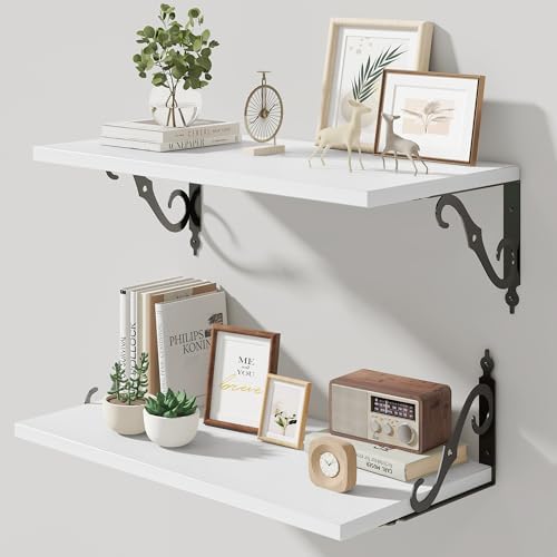Fun Memories Floating Shelves Set of 2 24 Inch White