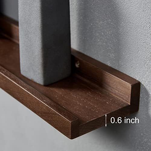 Recogwood 12 Inch Floating Shelves Set of 2 Rustic Wood Design