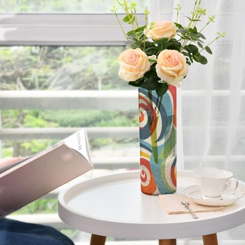 Abstract Colorful Spiral Plastic Candle Holder