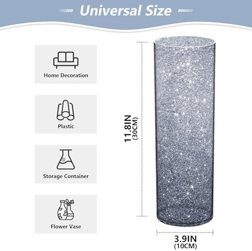 Grey Glitter Starry Floating Candle Holder 118 x 39 Inch Modern Vase